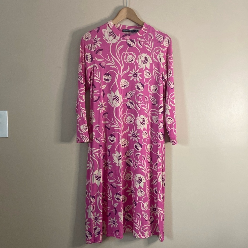 Gudrun Sjoden Pink Floral Long-Sleeve Dress